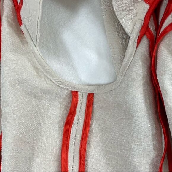 An Ren New York Small 3 Large Button Short Sleeve Blazer - Khaki - Ruffled - Picture 10 of 13